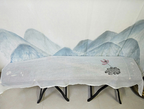 Original guzheng dust cover cover cloth dust cloth ink lotus flower Chinese style simple literature and art 163135 universal piano cover