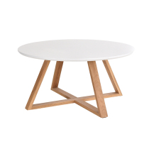 Nordic solid wood oval coffee table creative modern simple log coffee table small apartment round living room coffee table