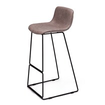 Nordic simple Wrought iron bar chair Personality bar chair Creative high stool Leather bar chair Bar stool front desk cashier chair