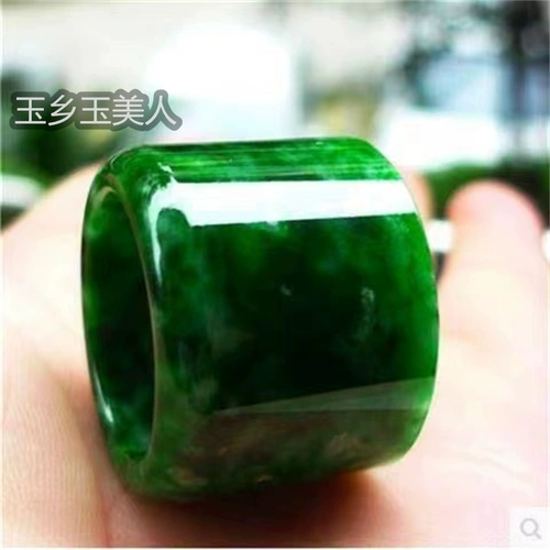 Изумруд сухой зеленые пальцы Пальца Железное Дракон Изумруд полноценный мужской и женский нефрит, нефрит, кольцо пальца, кольцо нефрита кольца