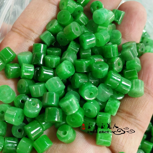 Изумрудные бусины из нефрита, браслет из бисера ручной работы, плетеное ожерелье, высококлассный ремешок, 6mm
