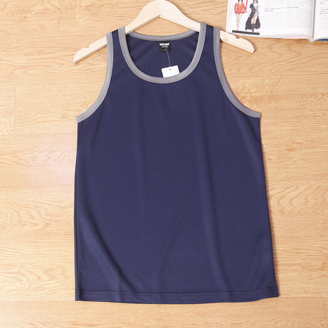 ການຄ້າຕ່າງປະເທດຜູ້ຊາຍເຄື່ອງນຸ່ງຫົ່ມຫາງສິນຄ້າ summer ໄວແຫ້ງໄວກິລາອອກກໍາລັງກາຍ sleeveless vest ເສື້ອທີເຊີດ sweat-absorbent breathable basketball vest ເສື້ອທີເຊີດສໍາລັບຜູ້ຊາຍ