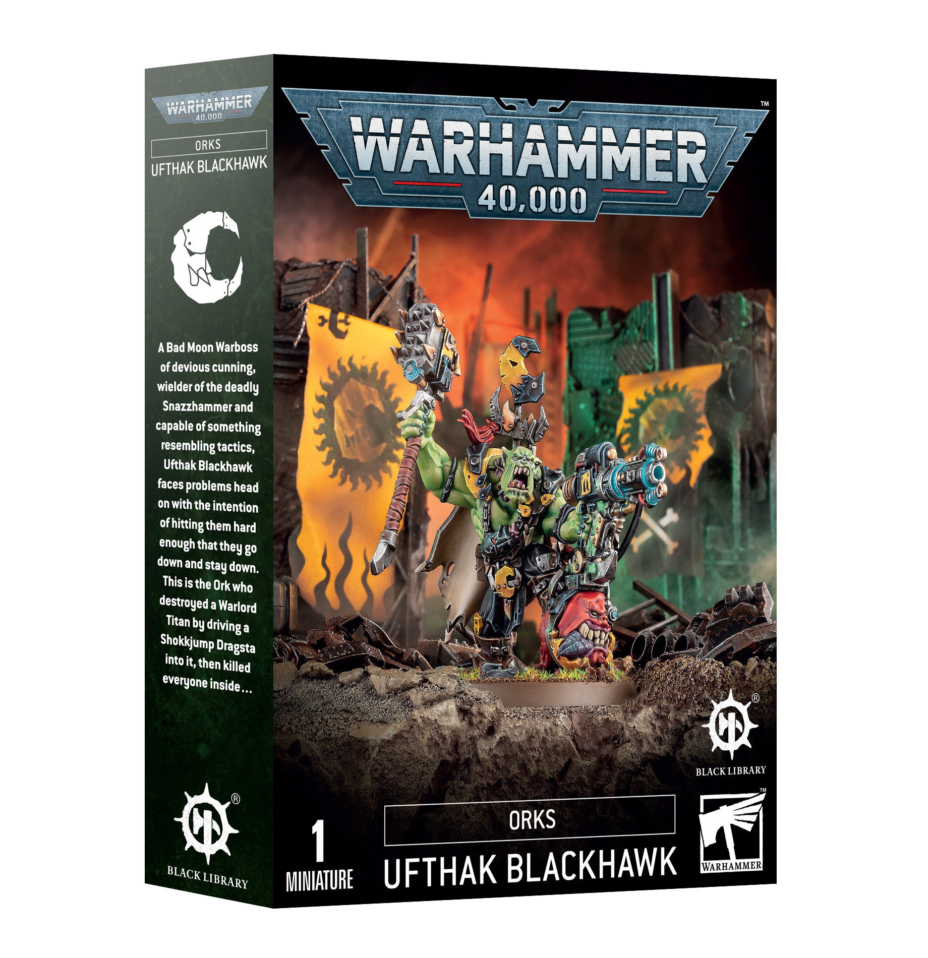 战锤40K 黑图限定兽人ORKS UFTHAK BLACKHAWK 乌弗萨克·黑鹰，限量版