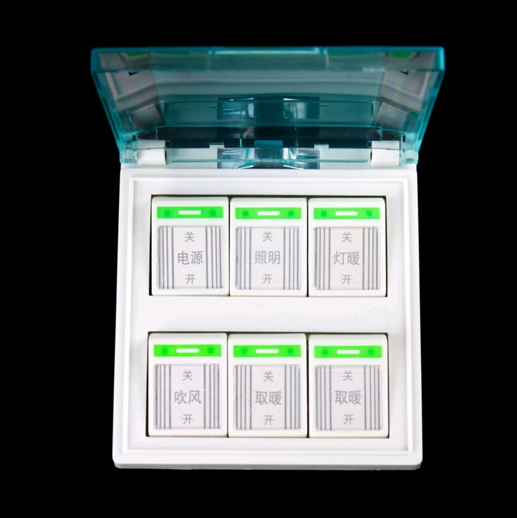 Auhua bath switch 6 on type 86 bathroom bathroom bathroom bathroom 6 in one overhead waterproof panel light warming switch