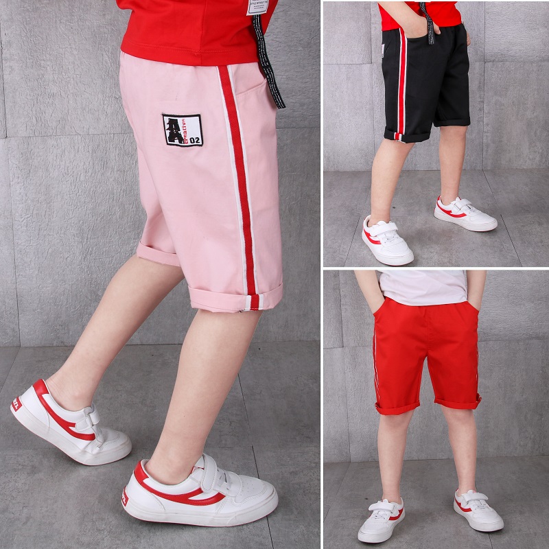 Bé trai quần short mùa hè 2019 quần âu mới mất quần childrens quần bảy điểm mens trẻ trung và lớn quần cotton tinh khiết Hàn Quốc phiên bản.