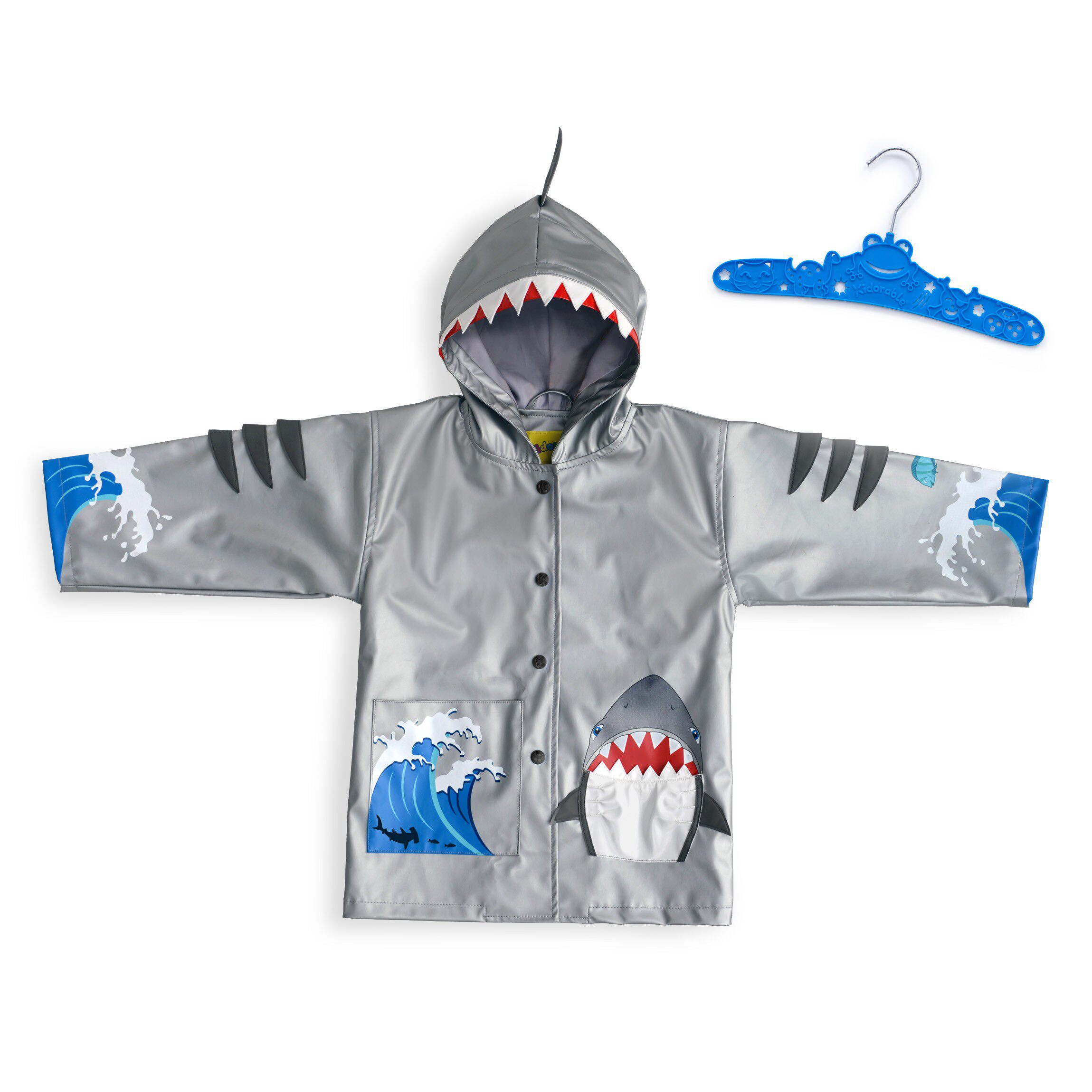 Closed Shop Clearance American Kidorable Import Material Children Student Raincoat Shark Boy Boy Rain Cape