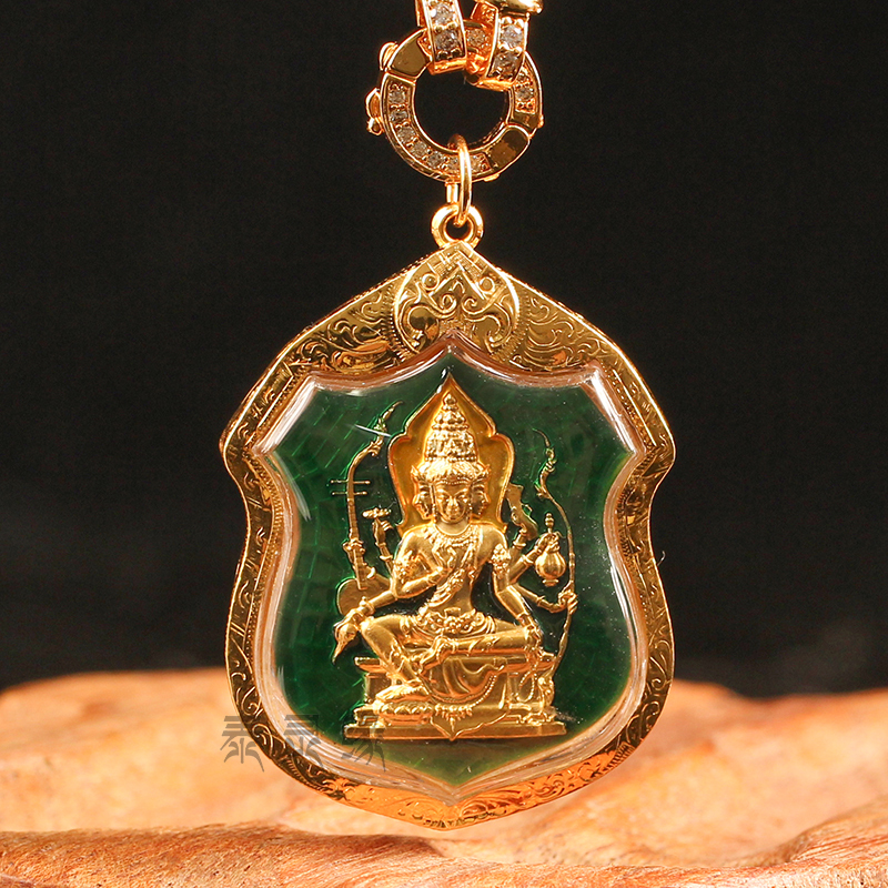 Mahasarasvakan Temple 2557 Four-Faced God Thai Four-Faced Buddha Amulet Authentic Old Brand Samakok