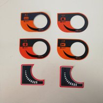 Frying stove with color logo indication Commercial professional warning word Stove stove fire water source fire self-adhesive label