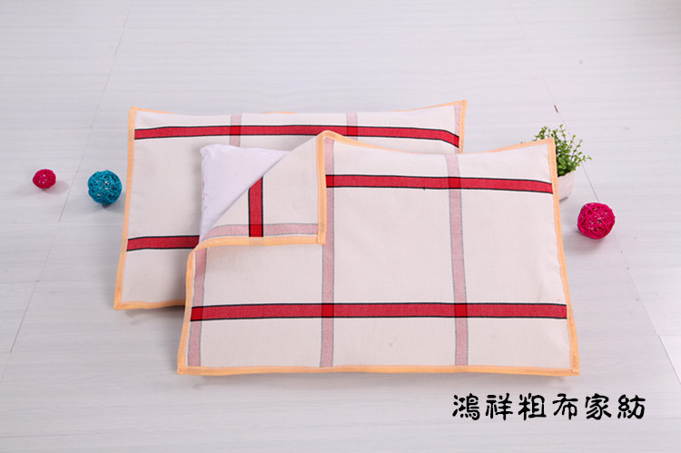 Bông dày cũ vải thô gối khăn bốn mùa vải cotton linen chất liệu cộng với sinh viên đại học gối khăn cặp người lớn