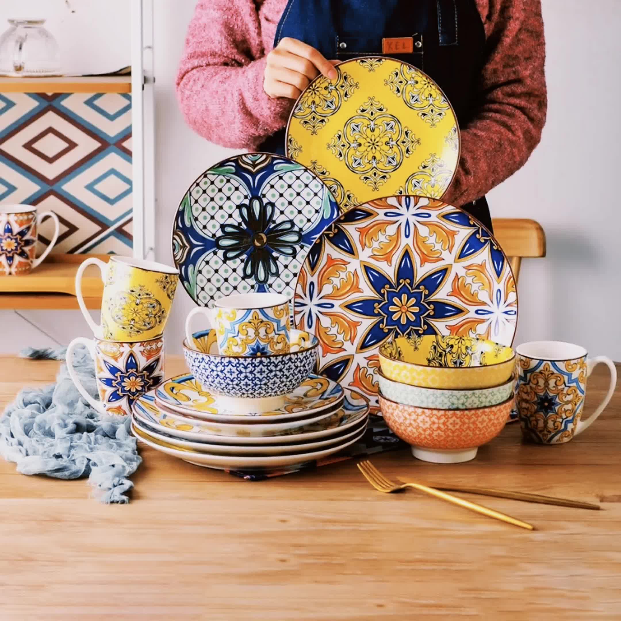 Hot Sale Multi Size Customized Dinner Plate Household Porcelain Dining