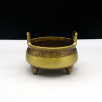 Large number imitation ancient pure copper Xuande stove Three foot smoked incense stove Home for the Buddha Incense Stove Sign Incense Stove Stand Incense Stove Wire Incense Stove