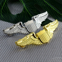 Popular Flight badge mens suit badge personality Korean fashion hipster jacket clasp wings golden brooch