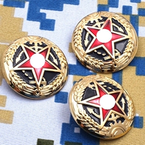 Spot 55-style copper metal Golden gold hat badge five-five vintage liberated hat regular clothing accessories badge clasp