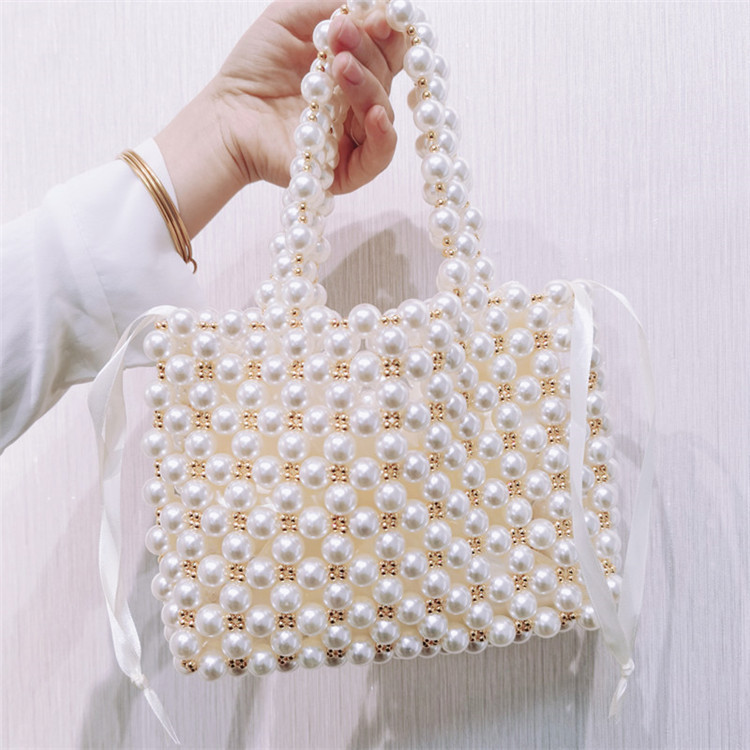 diy handmade pearl bag clothing paired with bag canon for a hook string bead bag handwoven gift pure hand