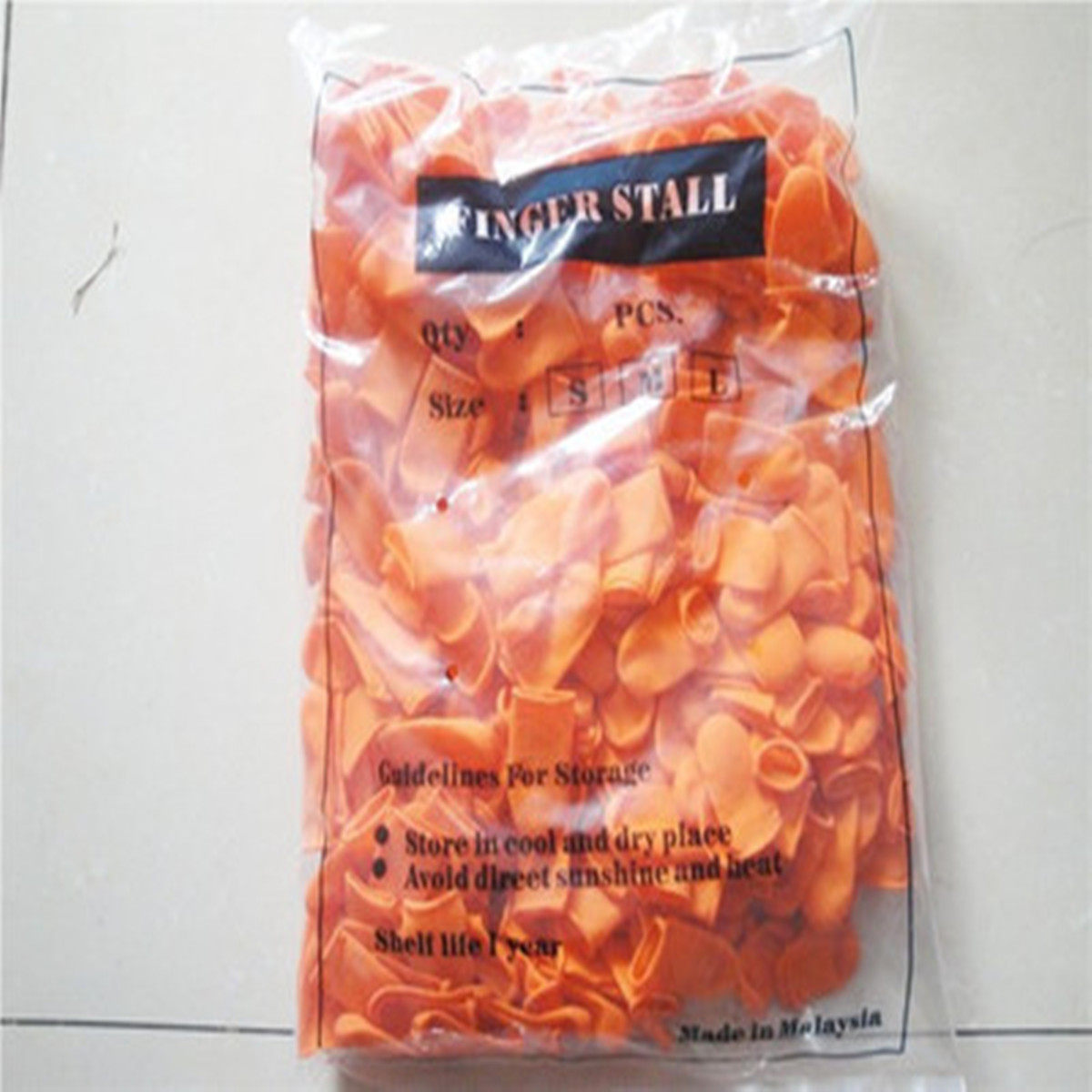 Latex Fingertip Orange Anti-Slip Fingertip Thick Fingertip Latex Hand Fingerstall Antistatic Fingertip 300 Only Bag