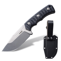 Three-blade wood outdoor camping camping self-defense portable knife tactical survival knife cold weapon one-piece steel sharp straight knife