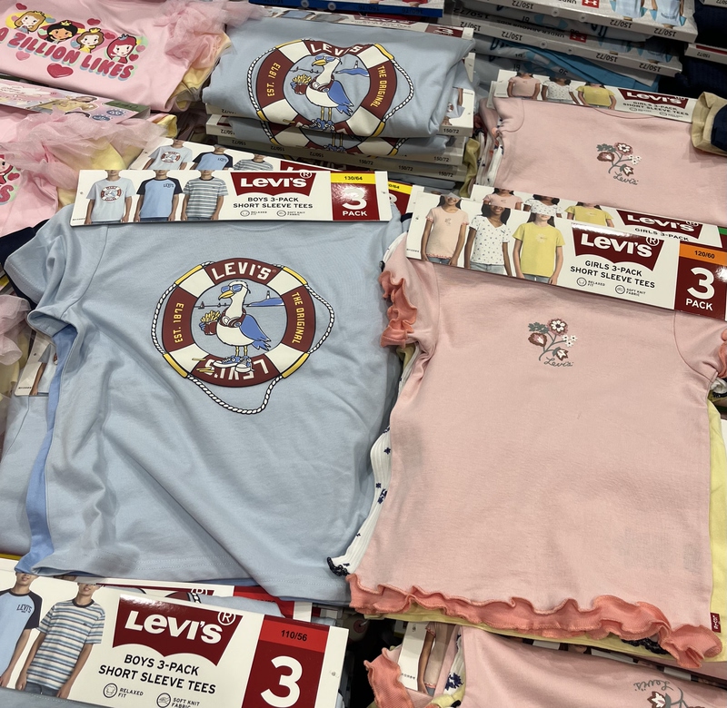 Sam's Selection of Genuine Levi's Boys' and Girls' T-Shirts, Short-Sleeved 3-Piece Set, Summer T-Shirts Sam's Selection of Genuine Levi's Boys' and Girls' T-Shirts, Short-Sleeved 3-Piece Set, Summer T-Shirts