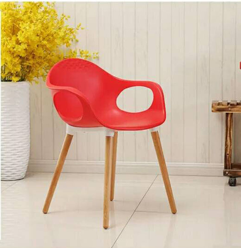 Red Coffee Chair Modern Fashion Conference Chair Club Guests Chair Casual Clubhouse Chair Plastic Bar Chair