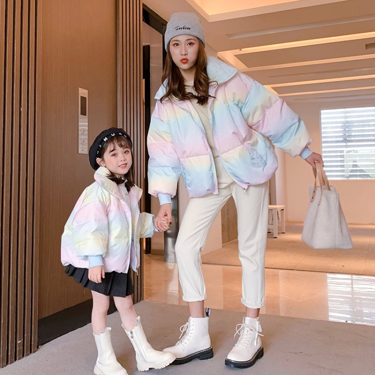 Next win fried street parent-child down jacket mother and daughter winter 2021 trendy foreign children White Duck jacket