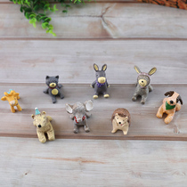 Kindergarten mini-small animal zakka looking up to a starry sky decorative pendulum to take a photo photo prop