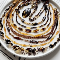 Japan returns to the second-hand natural organic Nagasaki deep-sea turtle shell BAO WEN retro vintage pendant necklace 30