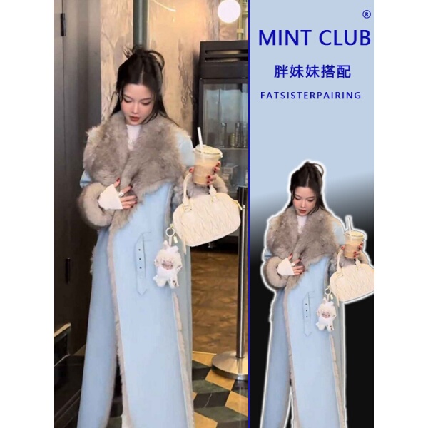 Plus-Size Winter High-End Shearling Coat with Integrated Fur, Long Woolen Coat, Thickened and Warm Fur Coat Plus-Size Winter High-End Shearling Coat with Integrated Fur, Long Woolen Coat, Thickened and Warm Fur Coat