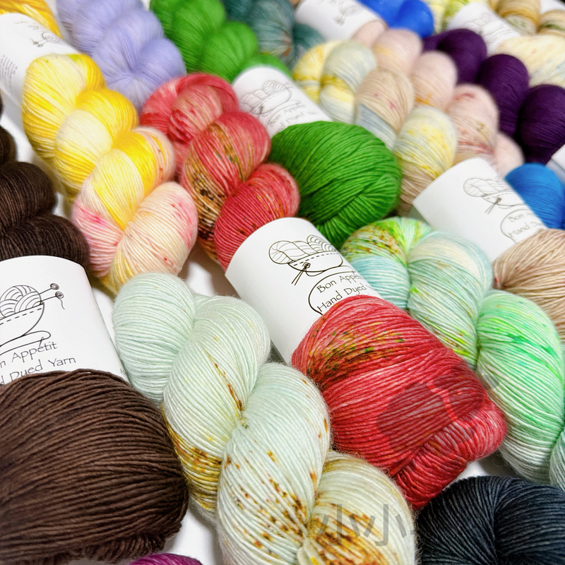 Bon Appetite Yarn Single-Ply Hand-Dyed Yarn for Sweaters and Shawls