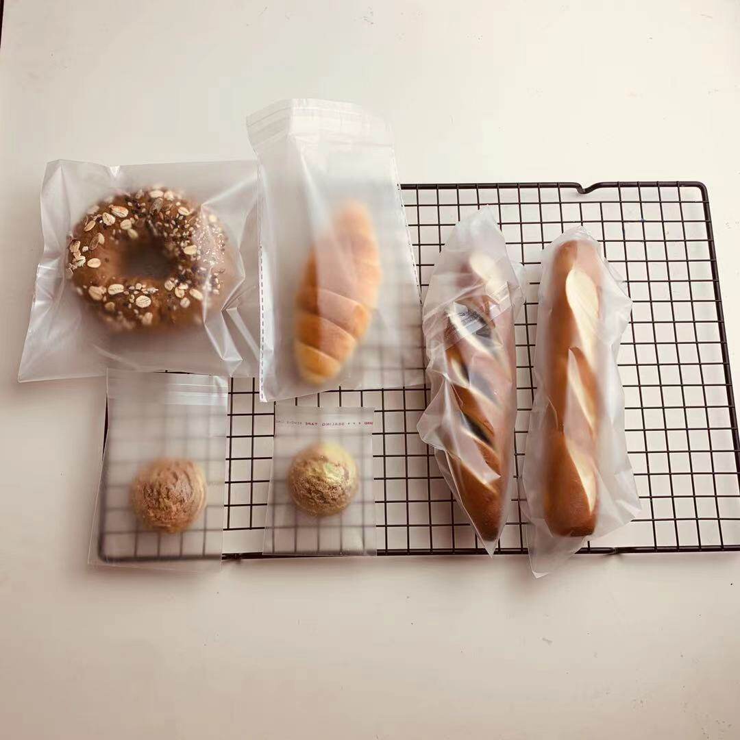 Baked packaging bag frosted self-adhesive toastbag West point piece bag food cookie bag customized