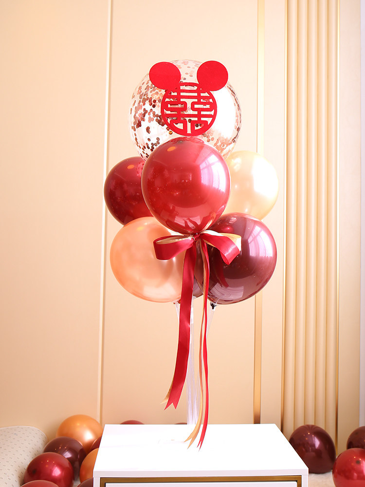 New balloon table floating wedding table desktop tree bracket Wedding decoration transparent drag bar Birthday road lead balloon rack