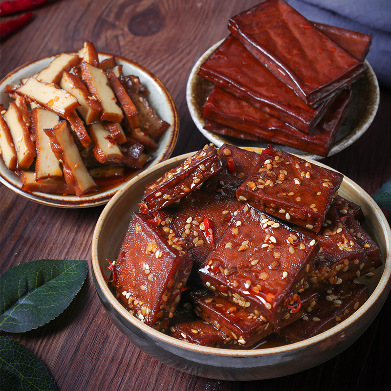 Originally remembered dried tofu Pingjiang fragrant dry sauce dried spicy casual ready-to-eat snacks Hunan specialty dried tofu snacks