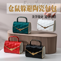 Hamster Ceramic Nest Golden Silk Bear Sleeping Nest Heat Dissipation Cooling Supplies House Shelter From House Light Extravagant View Jewelry Bag Supplies