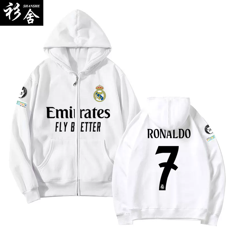 Костюм Real Madrid сезона 24-25, кофта-пиджак фанат Mbappe, хлопковая футболка унисекс куртка