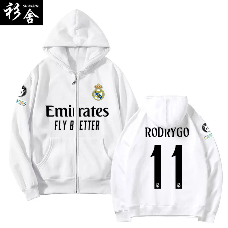 Костюм Real Madrid сезона 24-25, кофта-пиджак фанат Mbappe, хлопковая футболка унисекс куртка