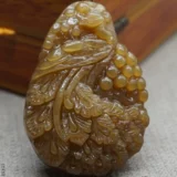 Природная руда из нефрита, двусторонная резная подвеска, ханьфу, аксессуар