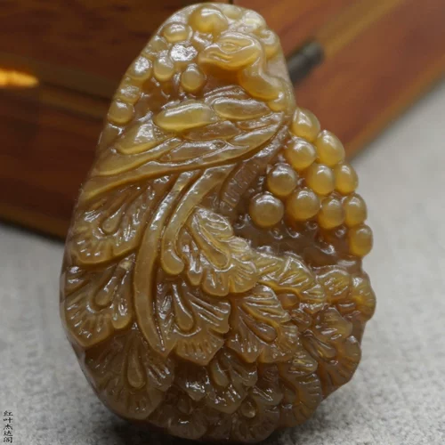 Природная руда из нефрита, двусторонная резная подвеска, ханьфу, аксессуар