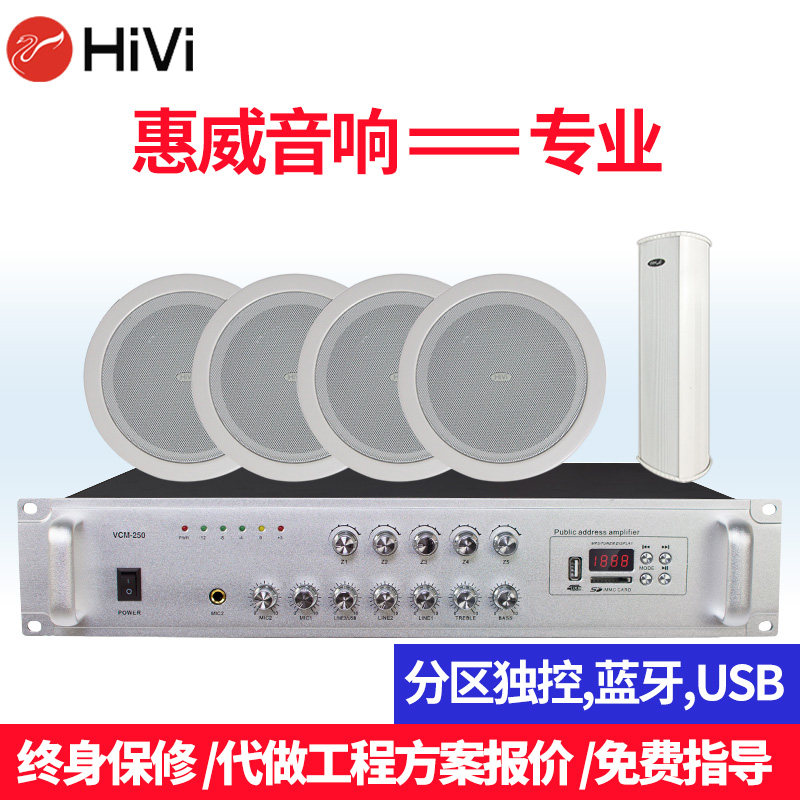 Hivi whiwai TD206 TD205 suction top horn suit embedded speaker Bluetooth power amplifier suspended ceiling sound
