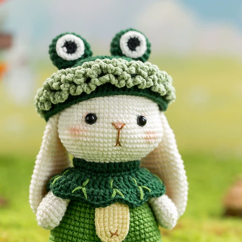 Кролик ручной работы, плетеный крючок для вязания, кукла, клубок пряжи, DIY