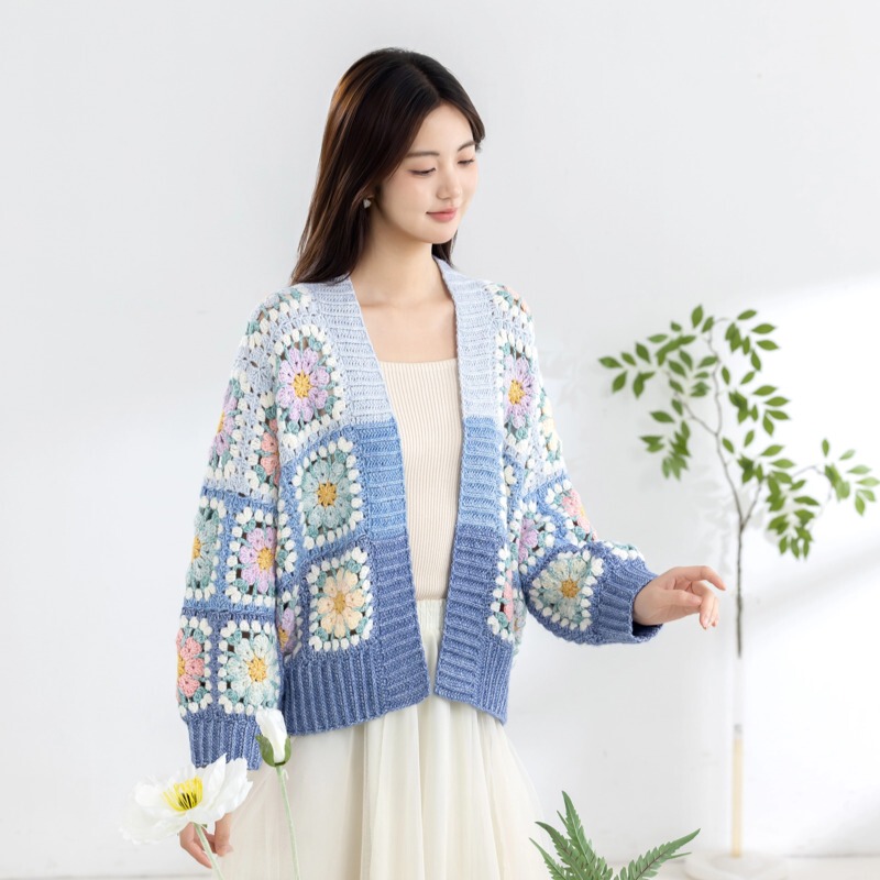 Quzhishe Seasonal Patchwork Top Handmade DIY Knitting Crochet Impression Mist Feather Yarn Ball Clothing Material Kit Quzhishe Seasonal Patchwork Top Handmade DIY Knitting Crochet Impression Mist Feather Yarn Ball Clothing Material Kit