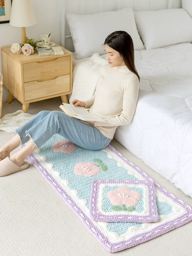 Подушка ручной работы, плетеный крючок для вязания, клубок пряжи, набор материалов, в цветочек, «сделай сам»