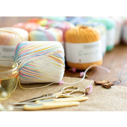 Кружевные шелковые нитки ручной работы, плетеный клубок пряжи, крючок для вязания, кукла, набор материалов, свитер, DIY