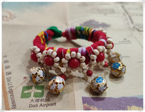 Please dont shoot Yunnan Lijiang Dali ethnic style hollow bells handmade fabric bracelet without goods 