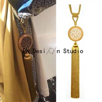 Splendid Oriental Chinese Single Head Tie Spike Wooden Window Curtain Tie Spike