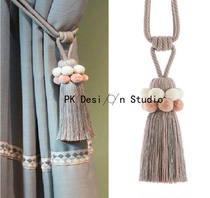 Roaming Nordic pompom single curtain strap Nordic cute curtain buckle