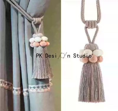 Roaming Nordic pompom single head curtain strap Nordic cute curtain buckle