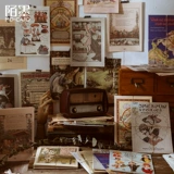 Антикварная реалистичная ретро базовая книга с картинками, английский, планировщик, DIY