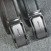 TOMMY Tommy automatic buckle belt mens business casual tide top layer cowhide belt brand-name pants belt ins