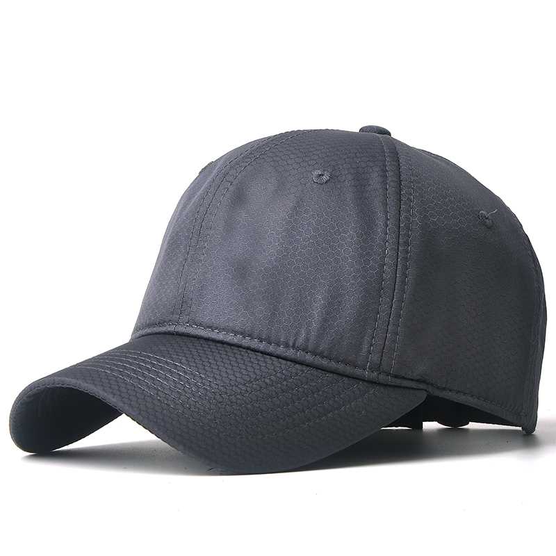 Full Speed Drying Of Honeycomb: GrayHat male summer ventilation Big head circumference Baseball cap Korean version tide Quick drying Mesh peaked cap outdoors Sunscreen Sun hat