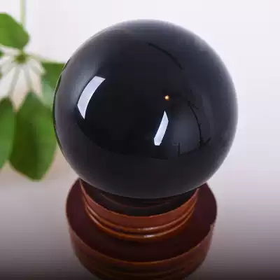 Gao Yongqiang, the god of fortune, natural obsidian crystal ball decoration, operation and operation, safety