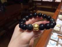 Natural obsidian 999 Gold Pig Bracelet Transferring Merchants and Mens Bracelet x x