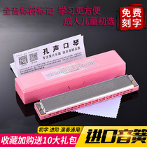 Confucius harmonica 24-hole Polyphonic C tune beginner children male and female introductory students practice self-study adult musical instruments